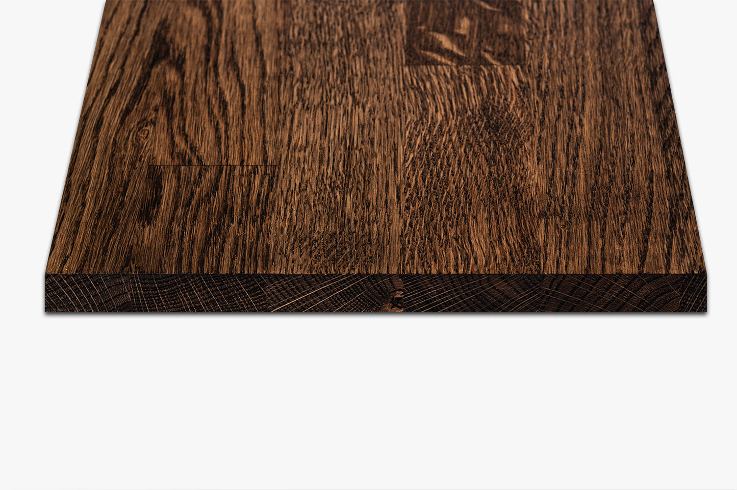 Shelf Stair tread Riser Windowsill Oak Rustic, finger jointed lamellas, 26 mm, Smoked oil