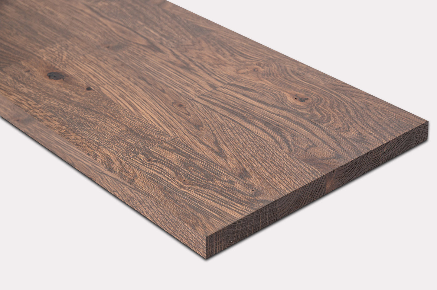 Shelf Stair tread Riser Windowsill Oak A/B, finger jointed lamellas, 20 mm, Graphite oil