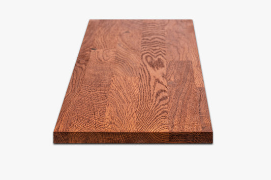 Shelf Stair tread Riser Windowsill Oak Rustic, finger jointed lamellas, 20 mm, Cherry oil