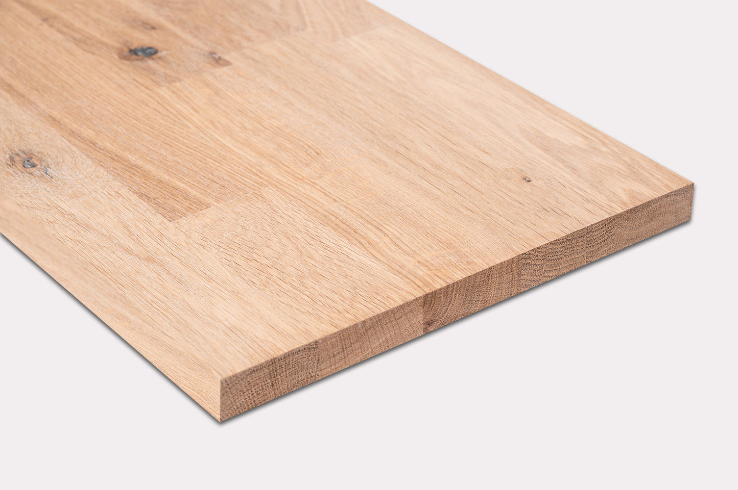 Shelf Stair tread Riser Windowsill Oak A/B, finger jointed lamellas, 20 mm, White oil