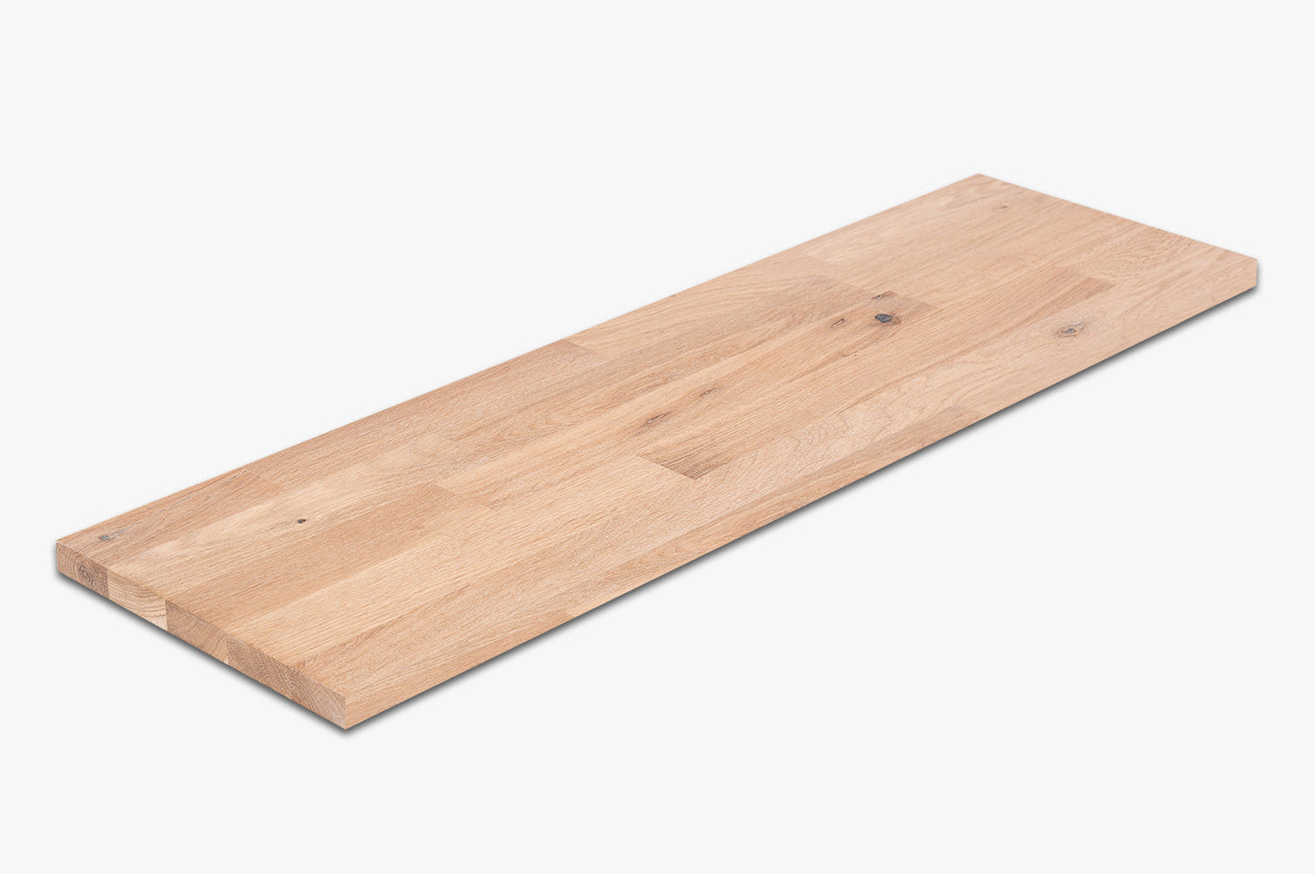 Shelf Stair tread Riser Windowsill Oak A/B, finger jointed lamellas, 20 mm, White oil