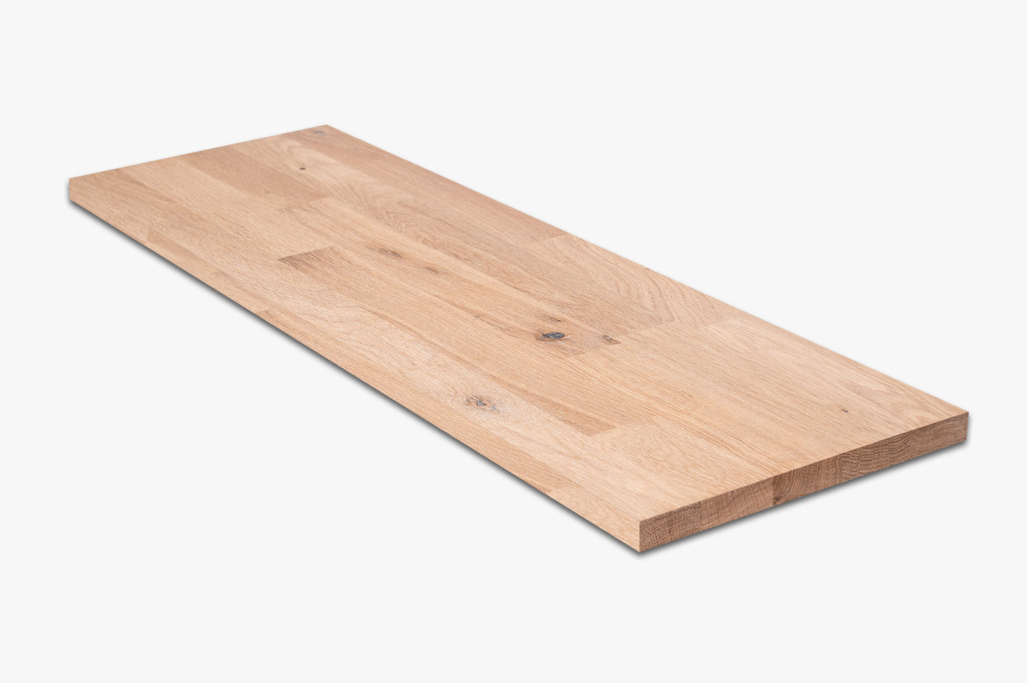 Shelf Stair tread Riser Windowsill Oak A/B, finger jointed lamellas, 20 mm, White oil
