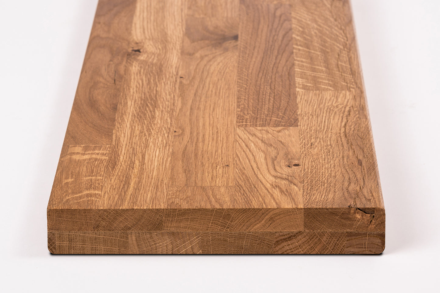 Shelf Stair tread Riser Windowsill Oak Rustic, finger jointed lamellas, 40 mm, 2-layer, Bronze oil