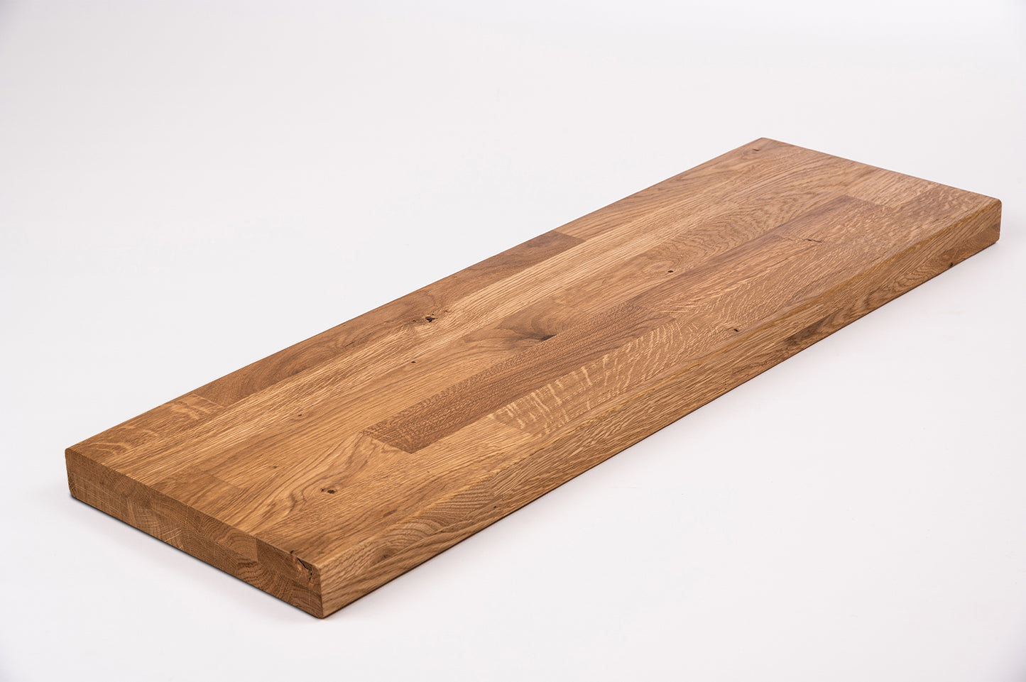 Shelf Stair tread Riser Windowsill Oak Rustic, finger jointed lamellas, 40 mm, 2-layer, Bronze oil