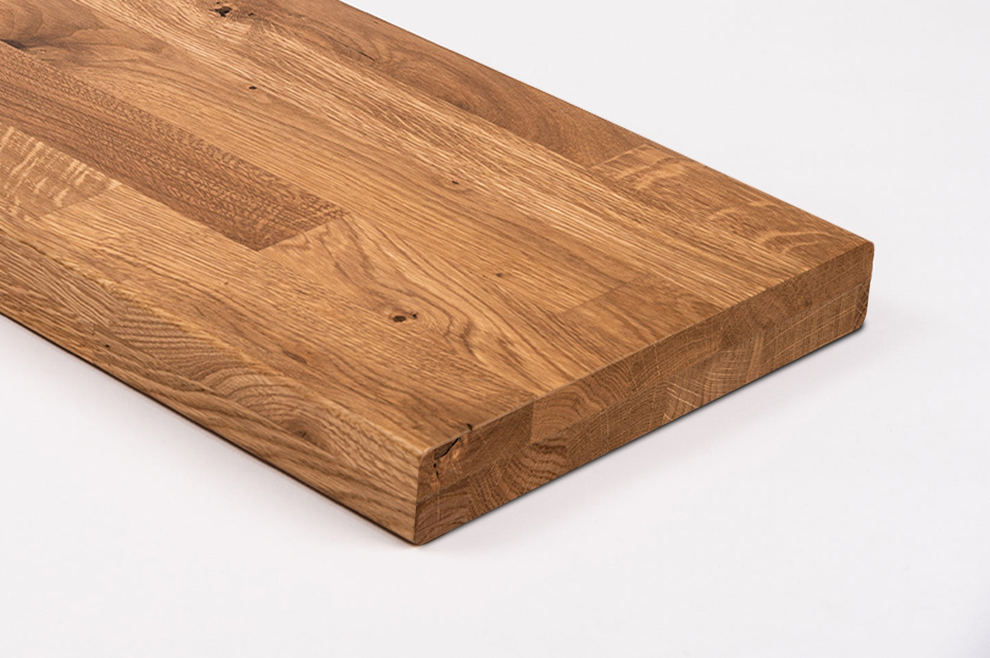 Shelf Stair tread Riser Windowsill Oak Rustic, finger jointed lamellas, 40 mm, 2-layer, Bronze oil