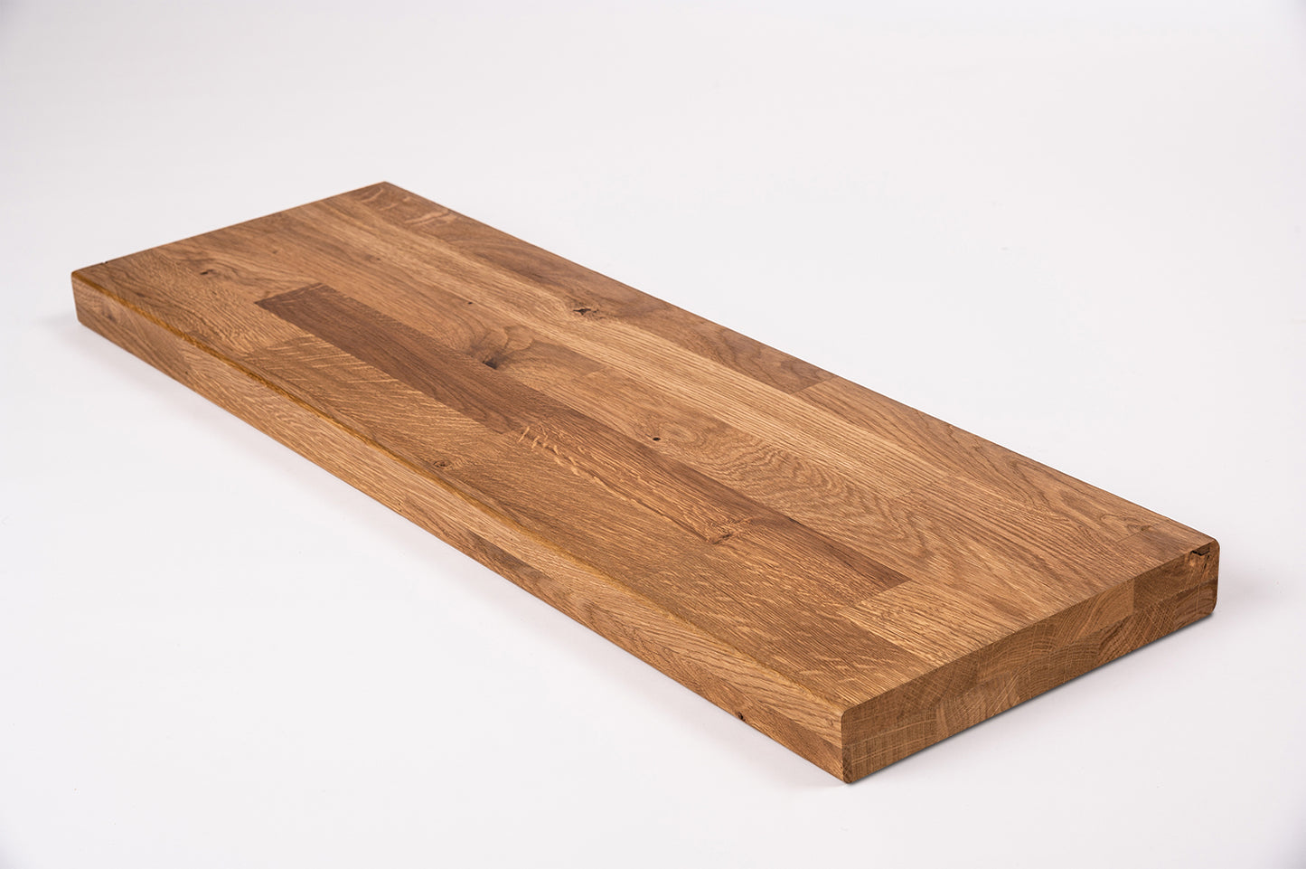 Shelf Stair tread Riser Windowsill Oak Rustic, finger jointed lamellas, 40 mm, 2-layer, Bronze oil