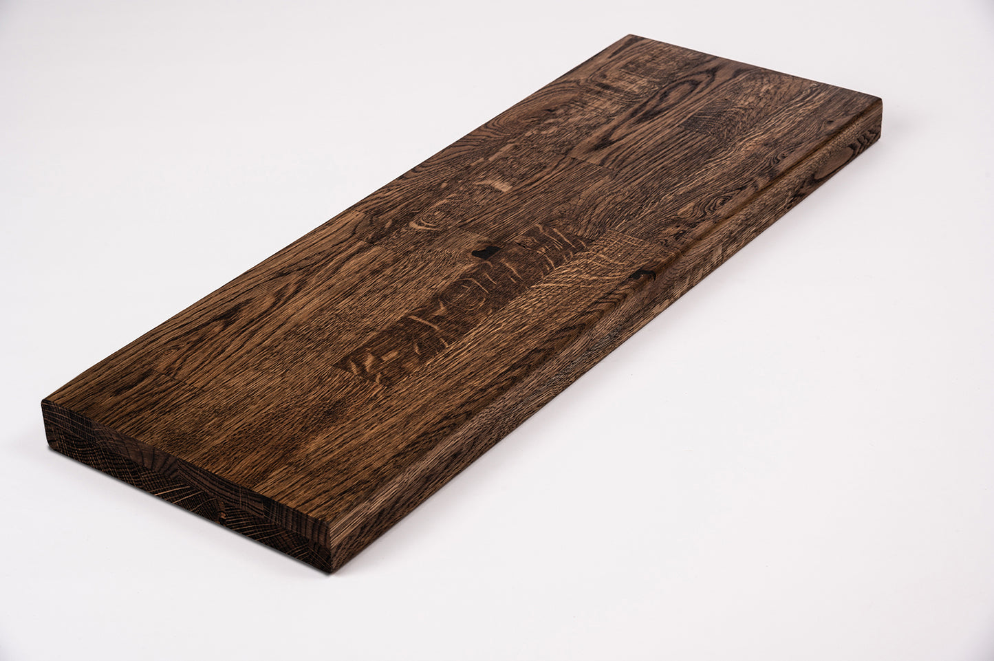 Etagère Marche d'escalier Appui de fenêtre Chêne rustique, lamelles aboutées, 40 mm, 2 couches, Huile fumée