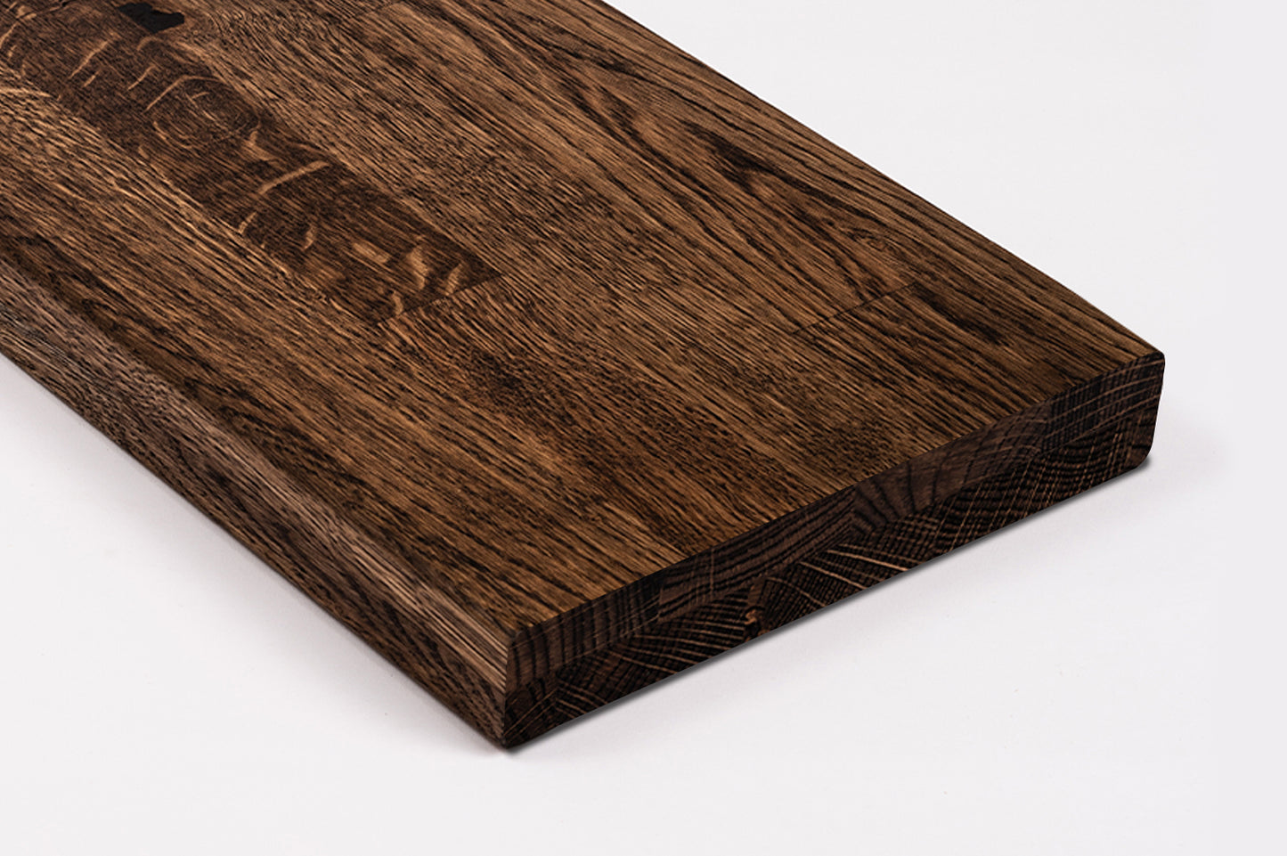 Etagère Marche d'escalier Appui de fenêtre Chêne rustique, lamelles aboutées, 40 mm, 2 couches, Huile fumée
