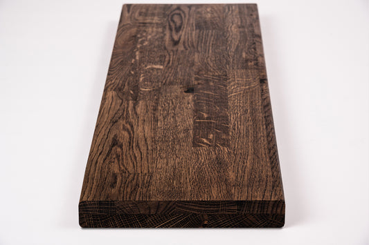 Etagère Marche d'escalier Appui de fenêtre Chêne rustique, lamelles aboutées, 40 mm, 2 couches, Huile fumée