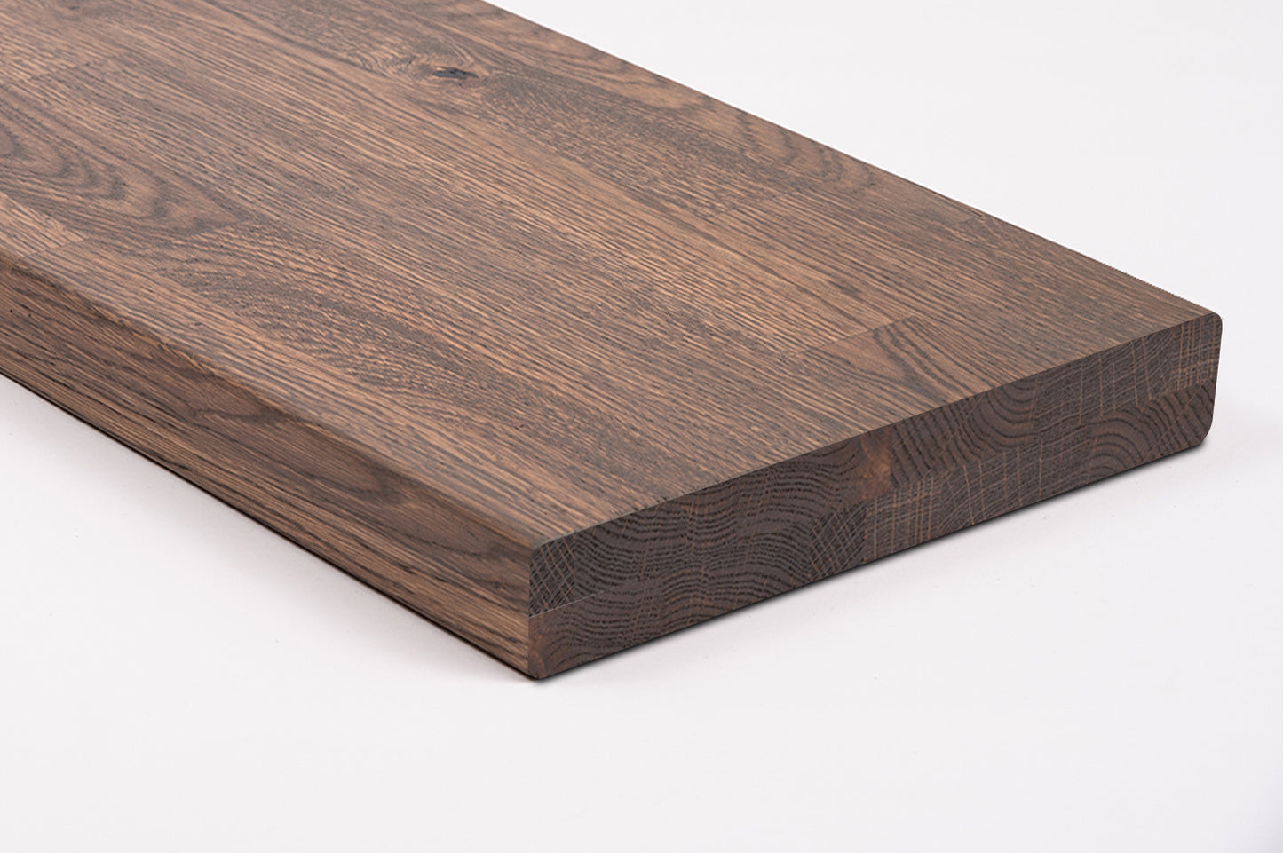 Shelf Stair tread Riser Windowsill Oak Rustic, finger jointed lamellas, 40 mm, 2-layer, Graphite oil