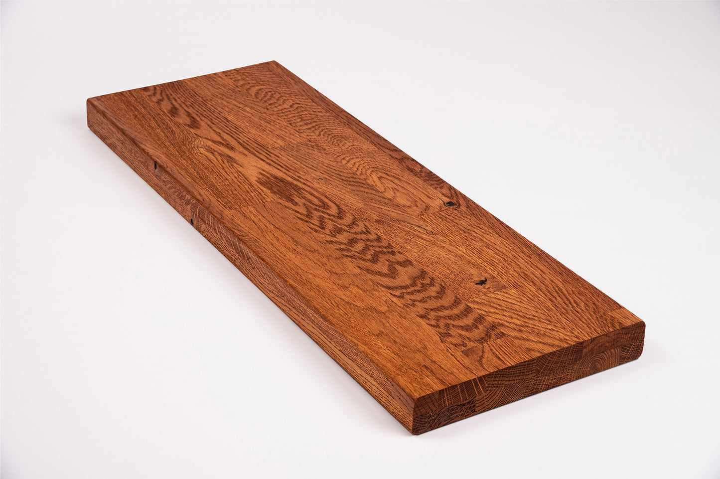 Etagère Giron d'escalier Appui de fenêtre Chêne rustique, lamelles aboutées, 40 mm, 2 couches, huilé cerisier
