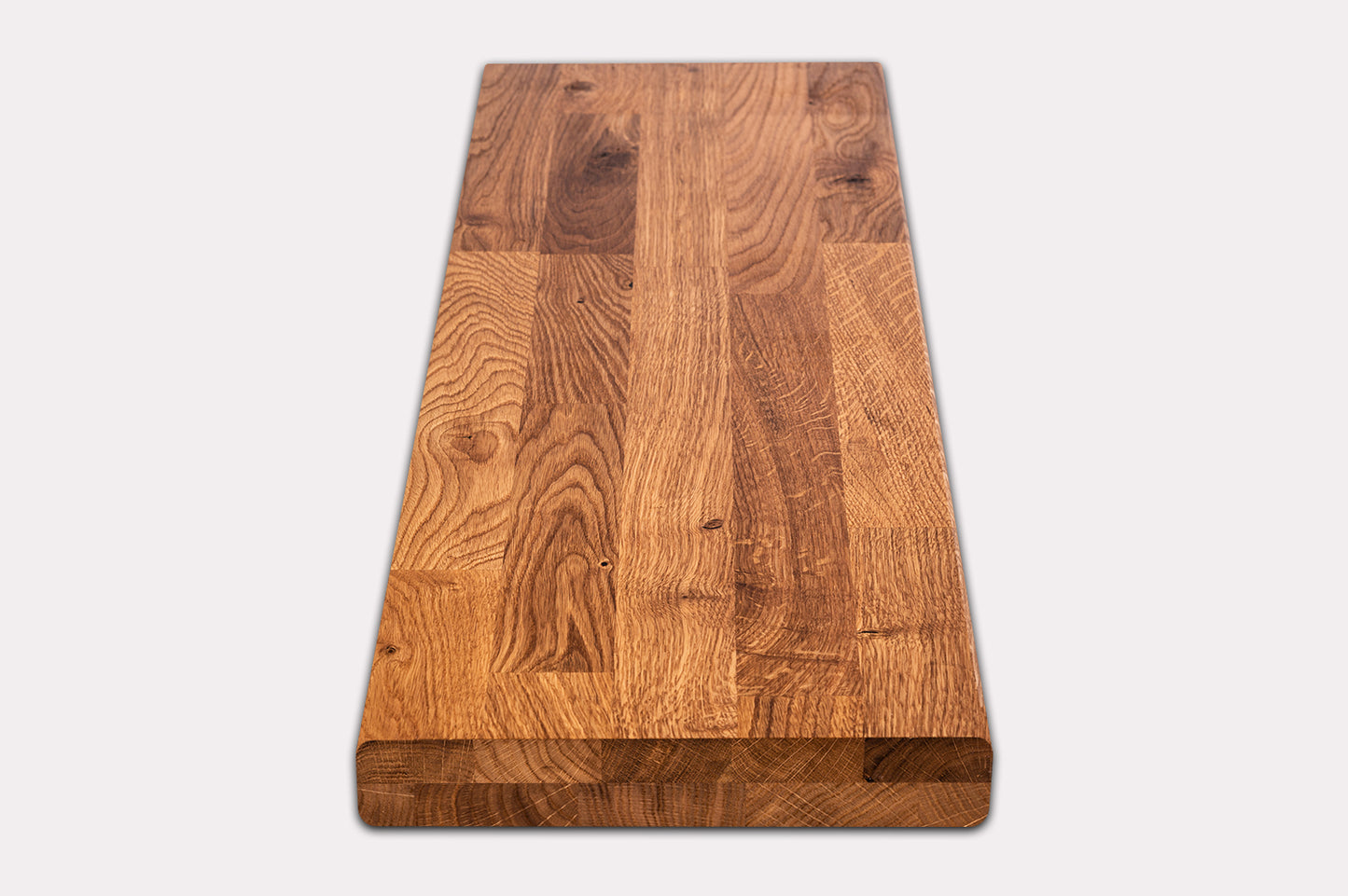 Etagère Giron d'escalier Appui de fenêtre Chêne rustique, lamelles aboutées, 40 mm, 2 couches, huilé naturel
