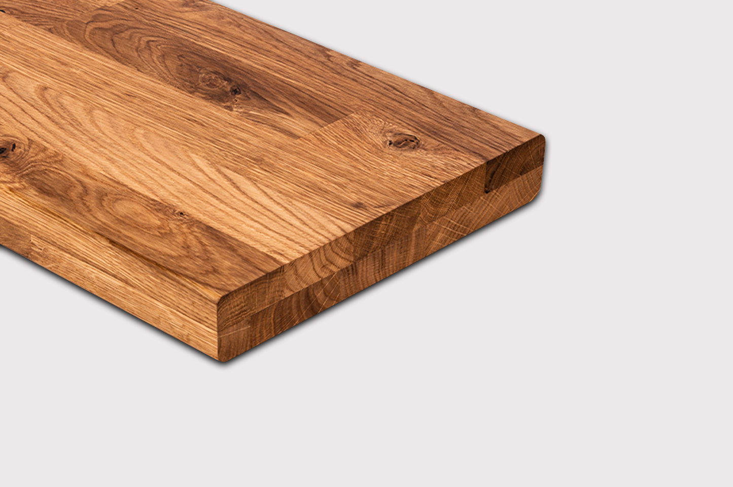 Etagère Giron d'escalier Appui de fenêtre Chêne rustique, lamelles aboutées, 40 mm, 2 couches, huilé naturel