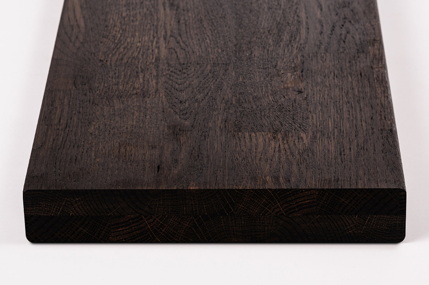 Shelf Stair tread Riser Windowsill Oak Rustic, finger jointed lamellas, 40 mm, 2-layer, Black oil