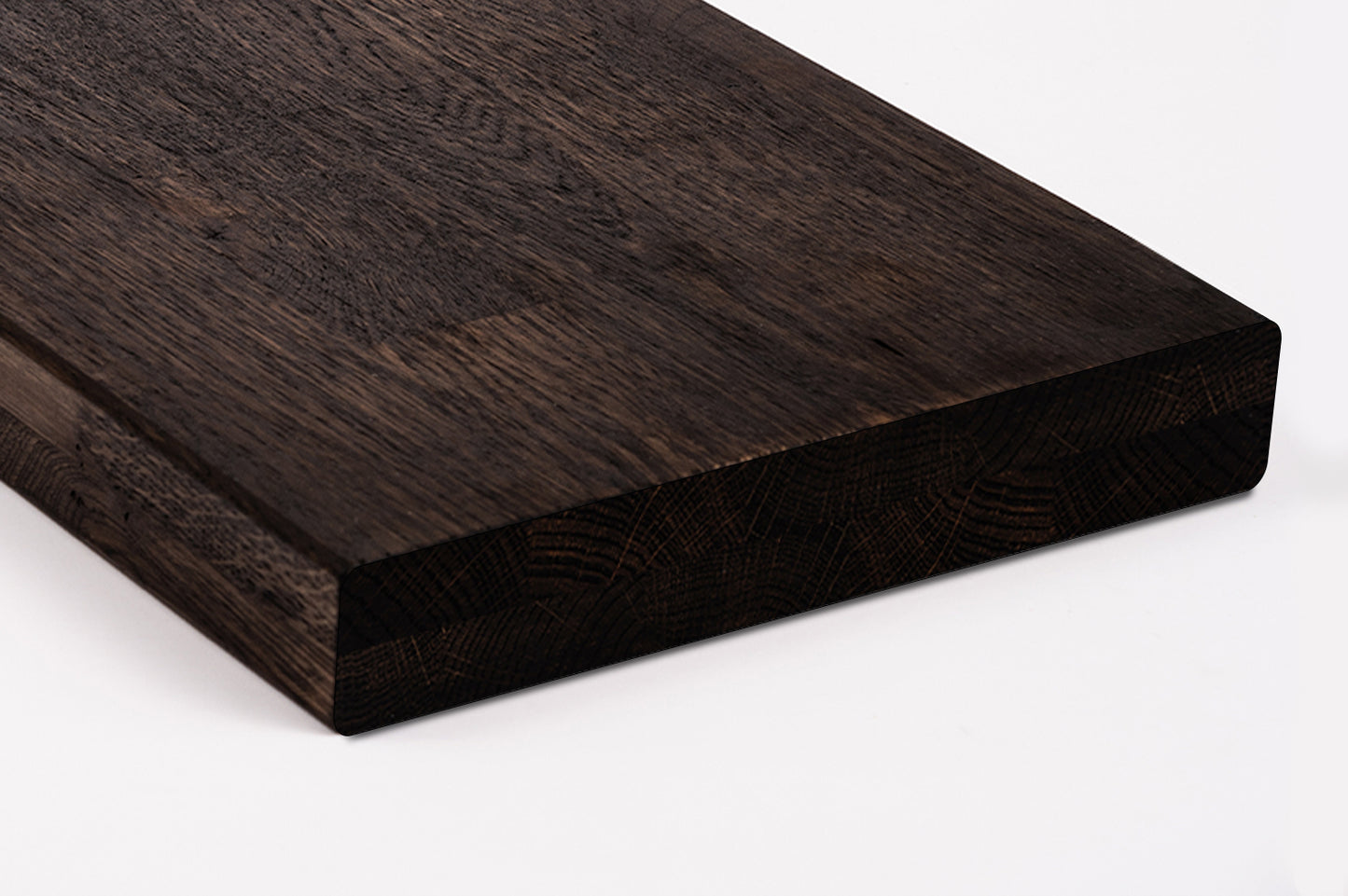 Shelf Stair tread Riser Windowsill Oak Rustic, finger jointed lamellas, 40 mm, 2-layer, Black oil