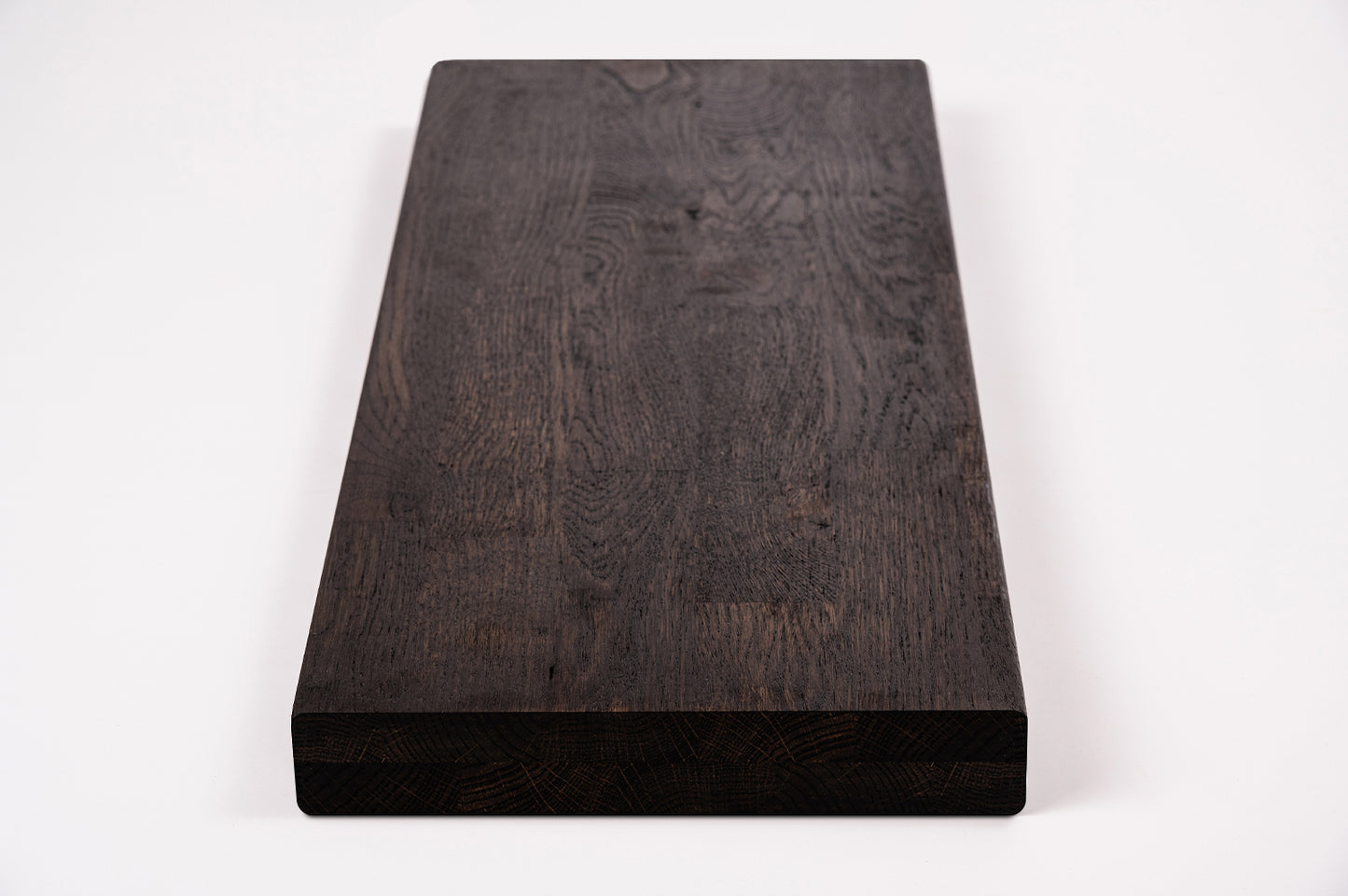 Shelf Stair tread Riser Windowsill Oak Rustic, finger jointed lamellas, 40 mm, 2-layer, Black oil
