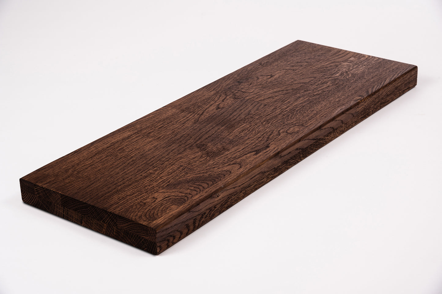 Etagère Marche d'escalier Rehausse Appui de fenêtre Chêne rustique, lamelles aboutées, 40 mm, 2 couches, huile de noyer