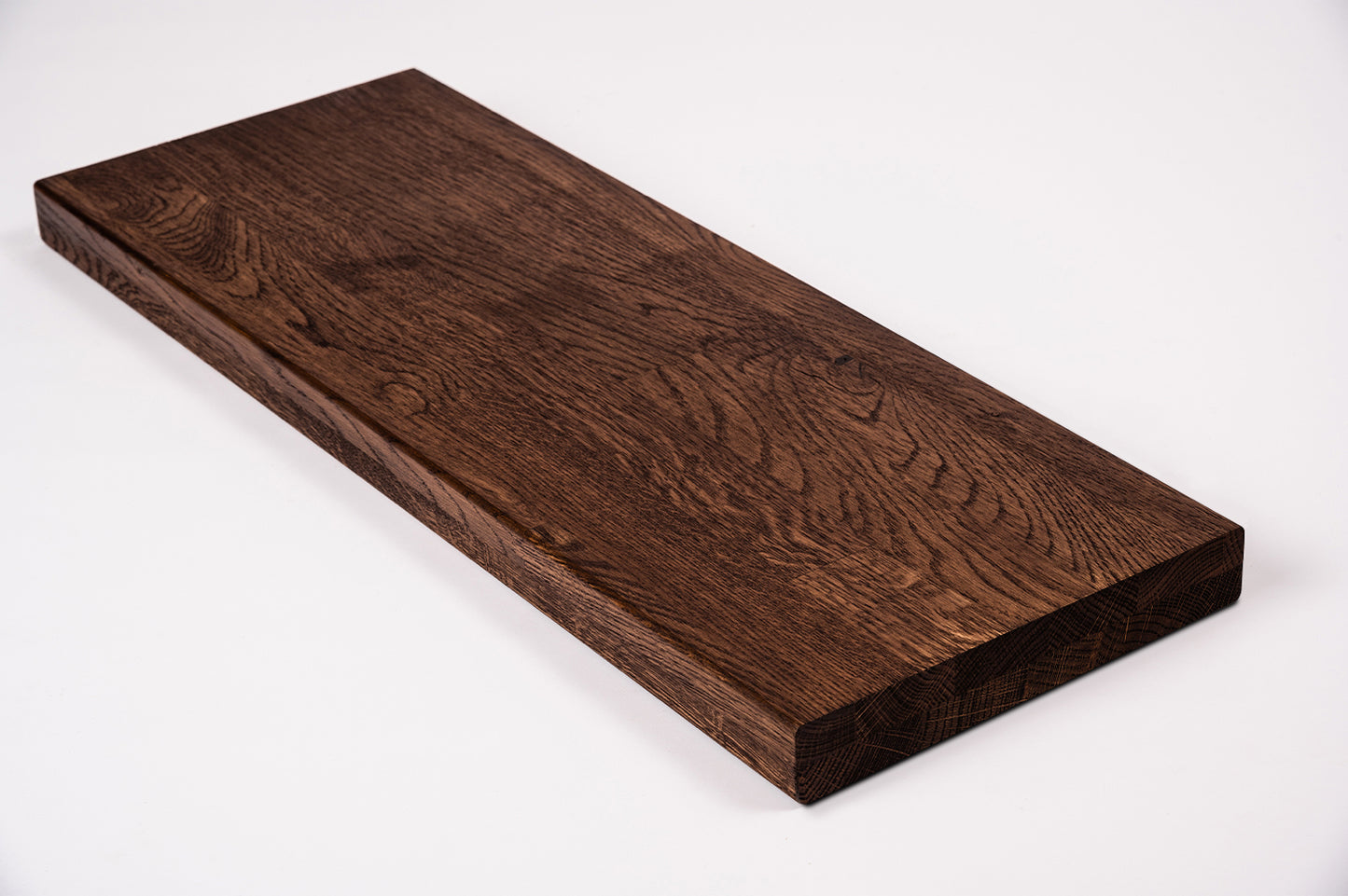 Etagère Marche d'escalier Rehausse Appui de fenêtre Chêne rustique, lamelles aboutées, 40 mm, 2 couches, huile de noyer
