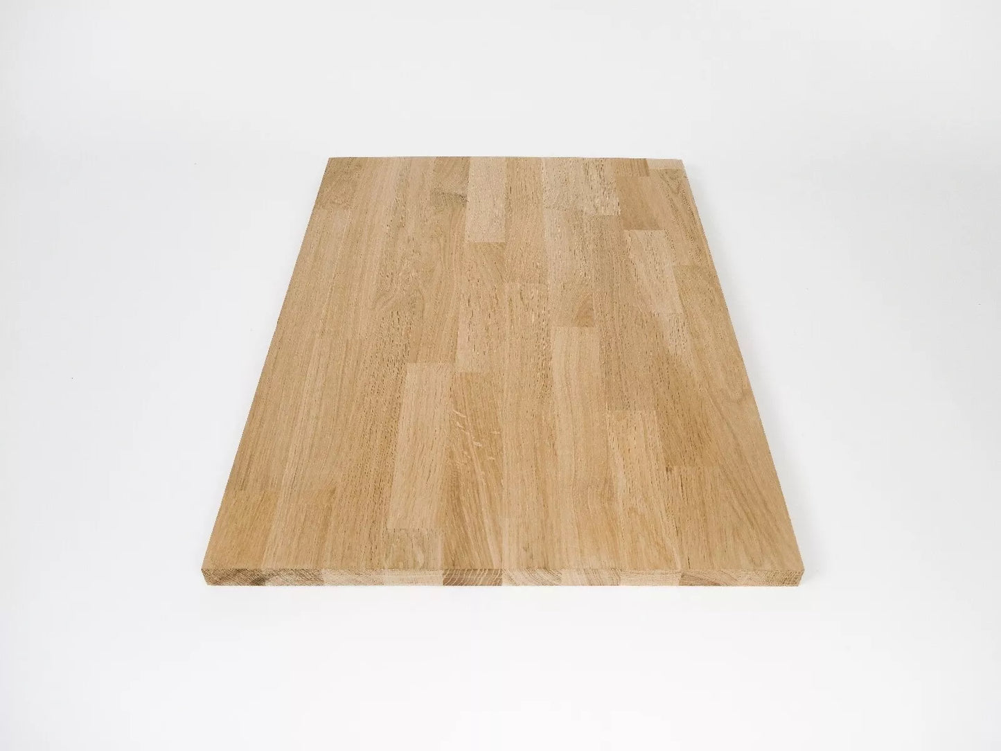 Panneau massif contrecollé DIY Chêne A/B, lamelles aboutées à largeur fixe, 20 mm