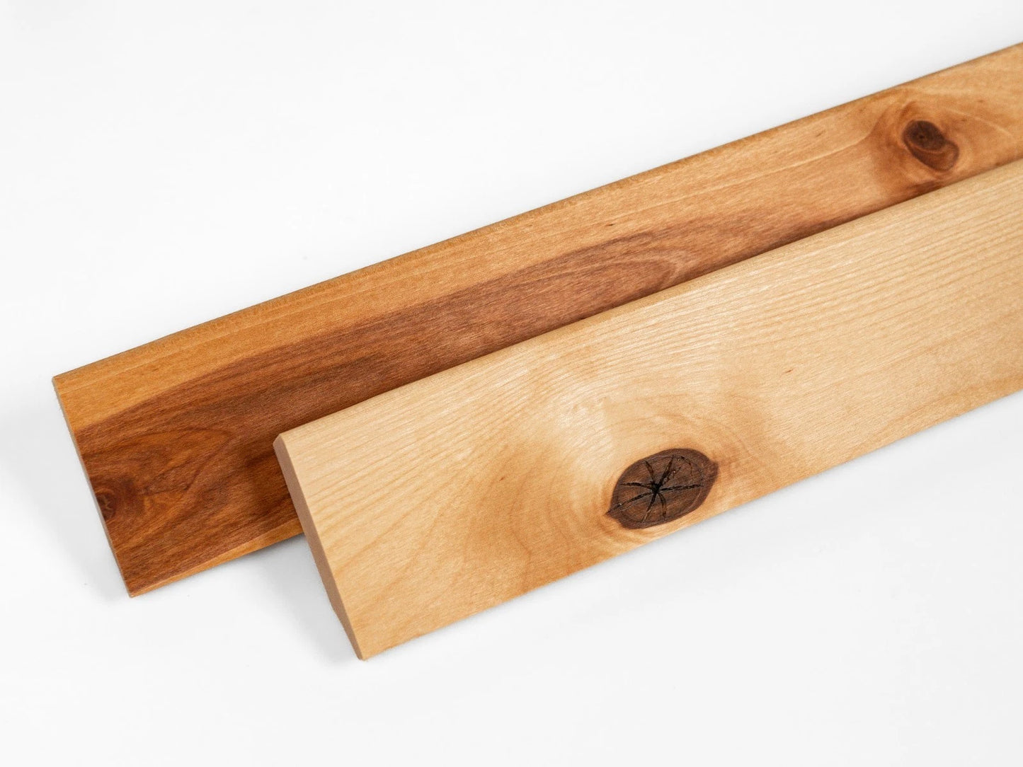 Solid Skirting Board Birch Rustic 24x60mm Natural oil 2000 mm with radius 5mm without filling