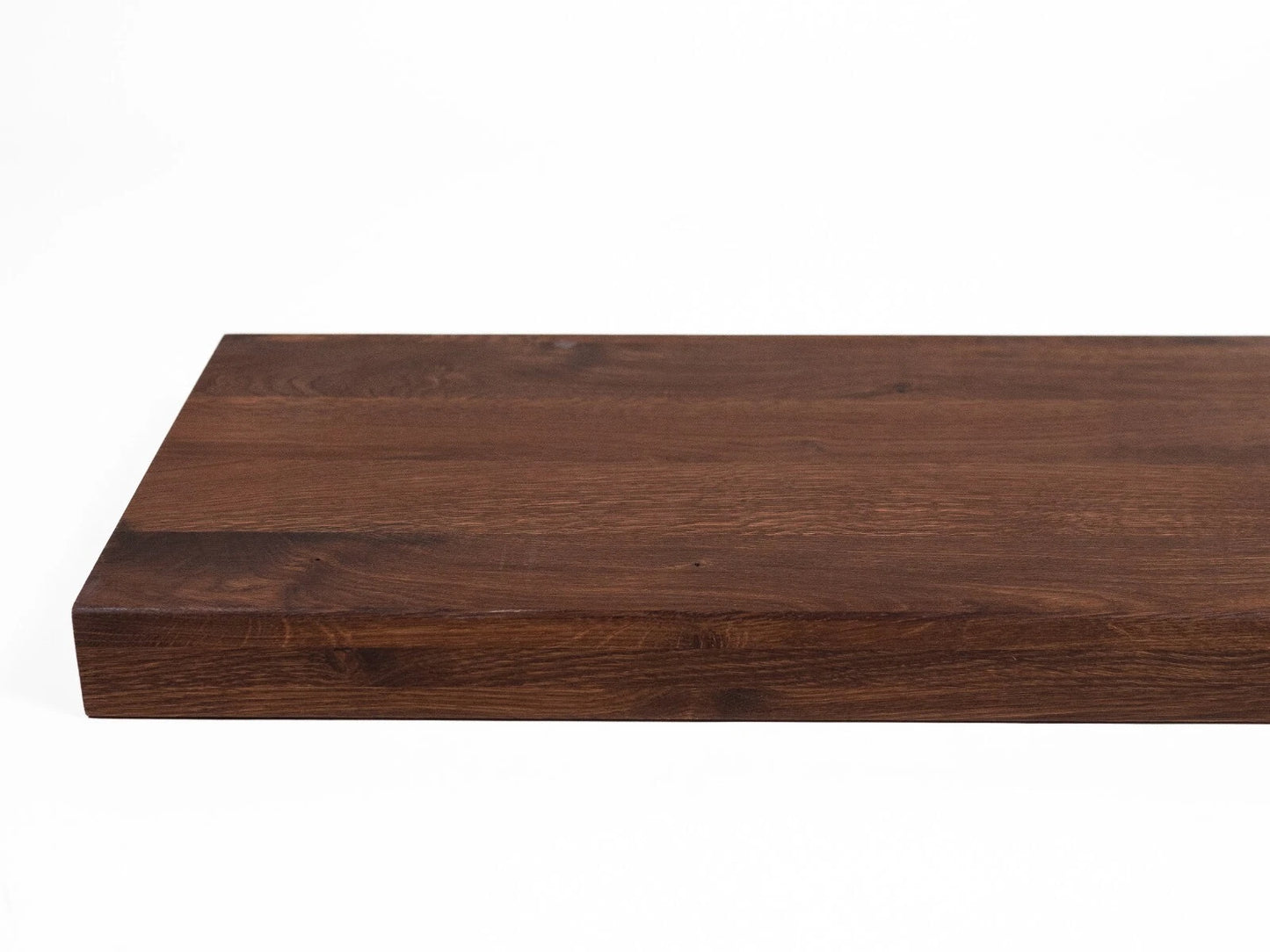 Etagère Marche d'escalier Appui de fenêtre Chêne rustique fumé, lamelles entières, 52 mm, 3 plis, Huile naturelle