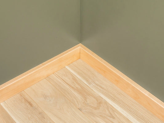 Solid Skirting Board Birch A/B 24x80mm matte lacquered 2000 mm with radius 5mm