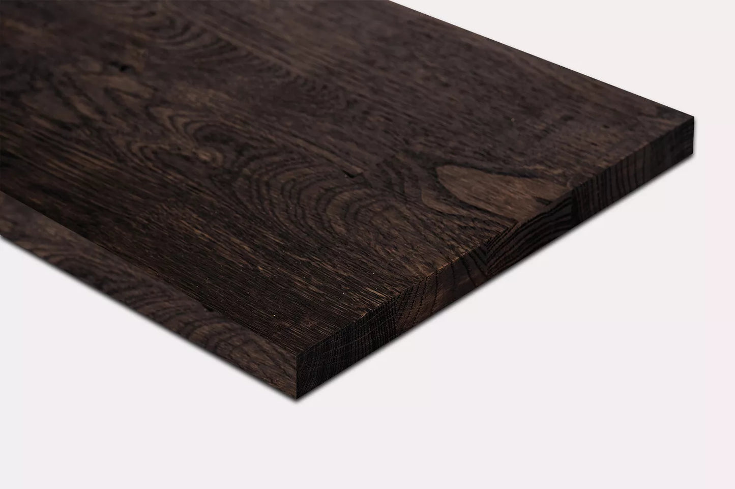 Shelf Stair tread Riser Windowsill Oak Rustic, finger jointed lamellas, 20 mm, Black oil