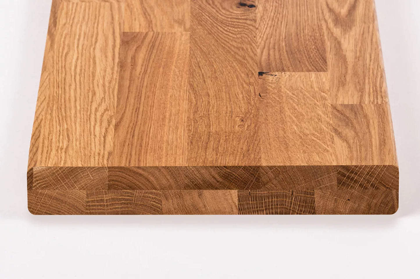 Shelf Stair tread Riser Windowsill Oak Rustic, finger jointed lamellas, 40 mm, 2-layer, Matte lacquered