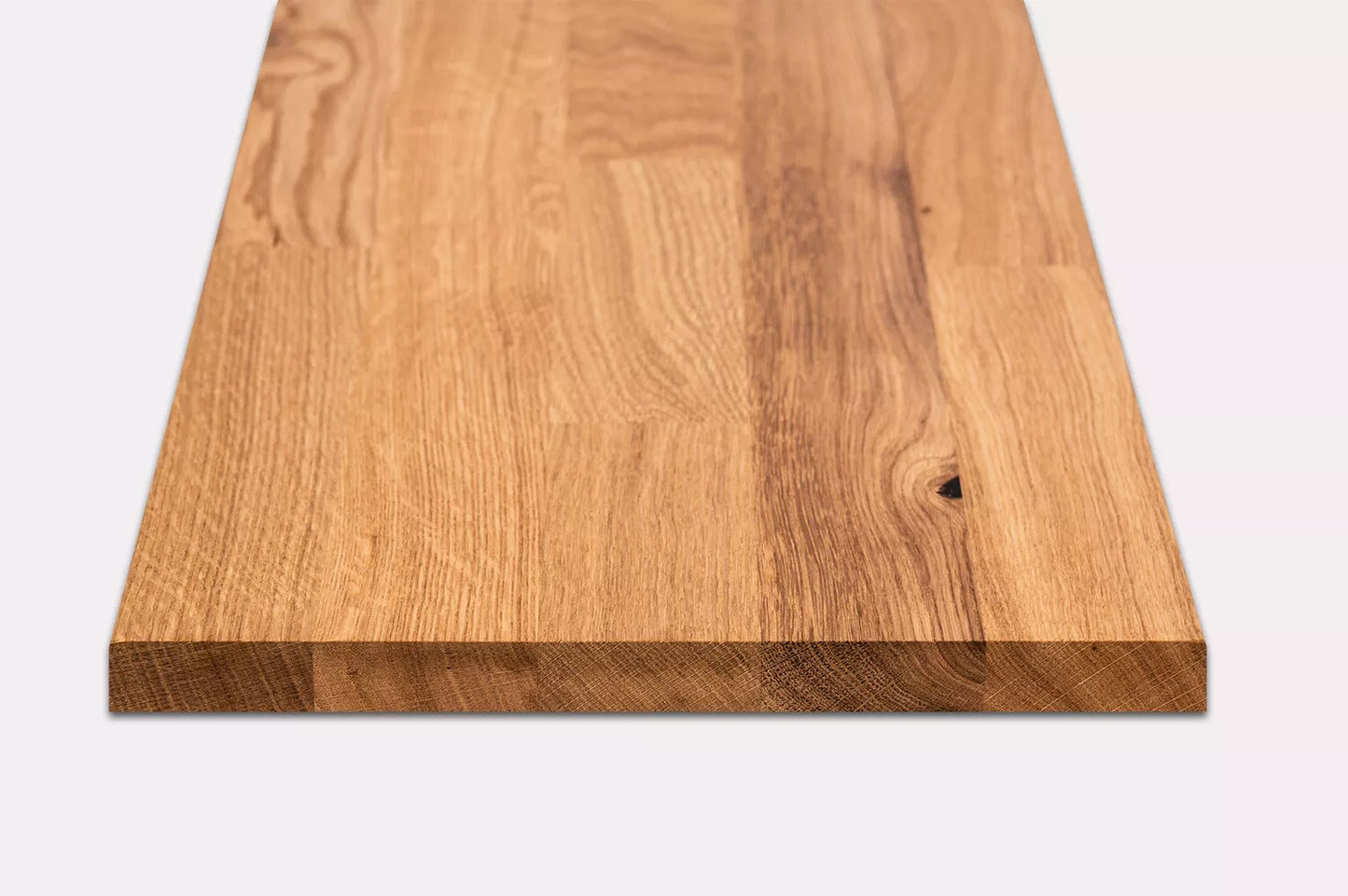 Shelf Stair tread Riser Windowsill Oak Rustic, finger jointed lamellas, 26 mm, Hard wax oil Natural (colourless)