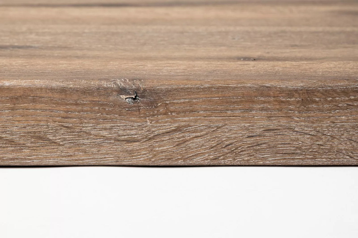 Stair tread Windowsill with overhang Smoked Oak Rustic, full stave lamellas, 16 mm, White oil