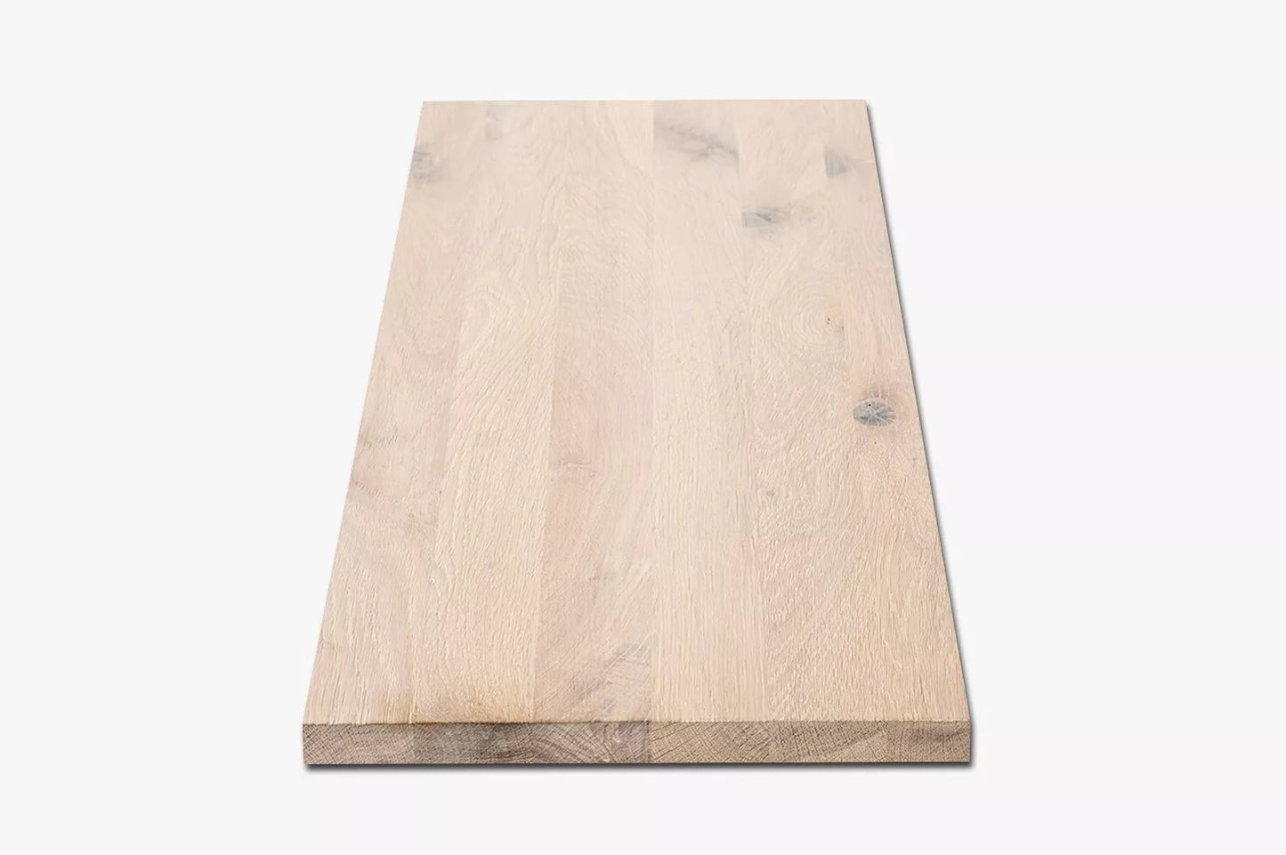 Shelf Stair tread Riser Windowsill Oak Rustic, full stave lamellas, 20 mm, White oil