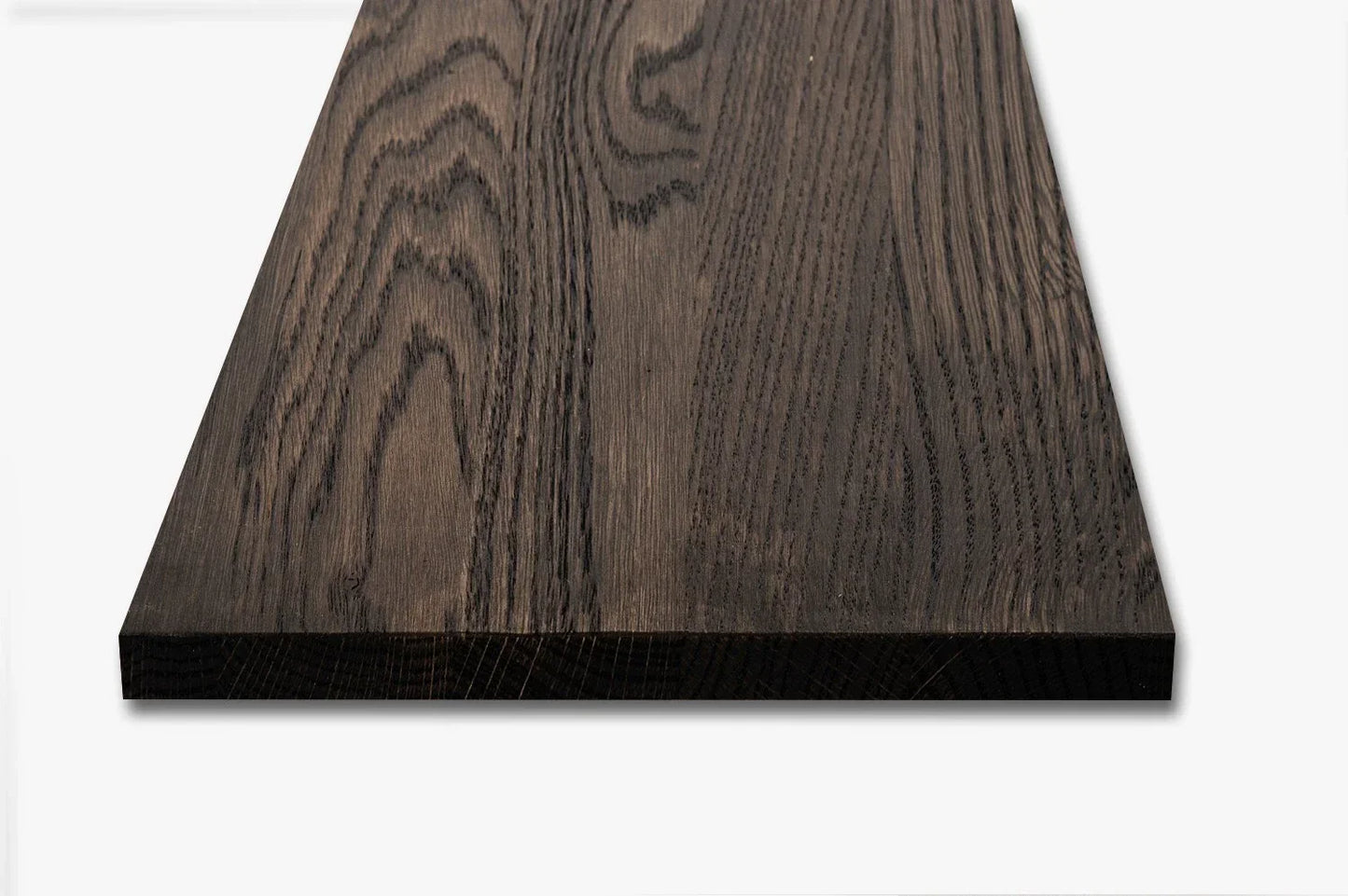 Shelf Stair tread Riser Windowsill Oak A/B, full stave lamellas, 16 mm, Black oil