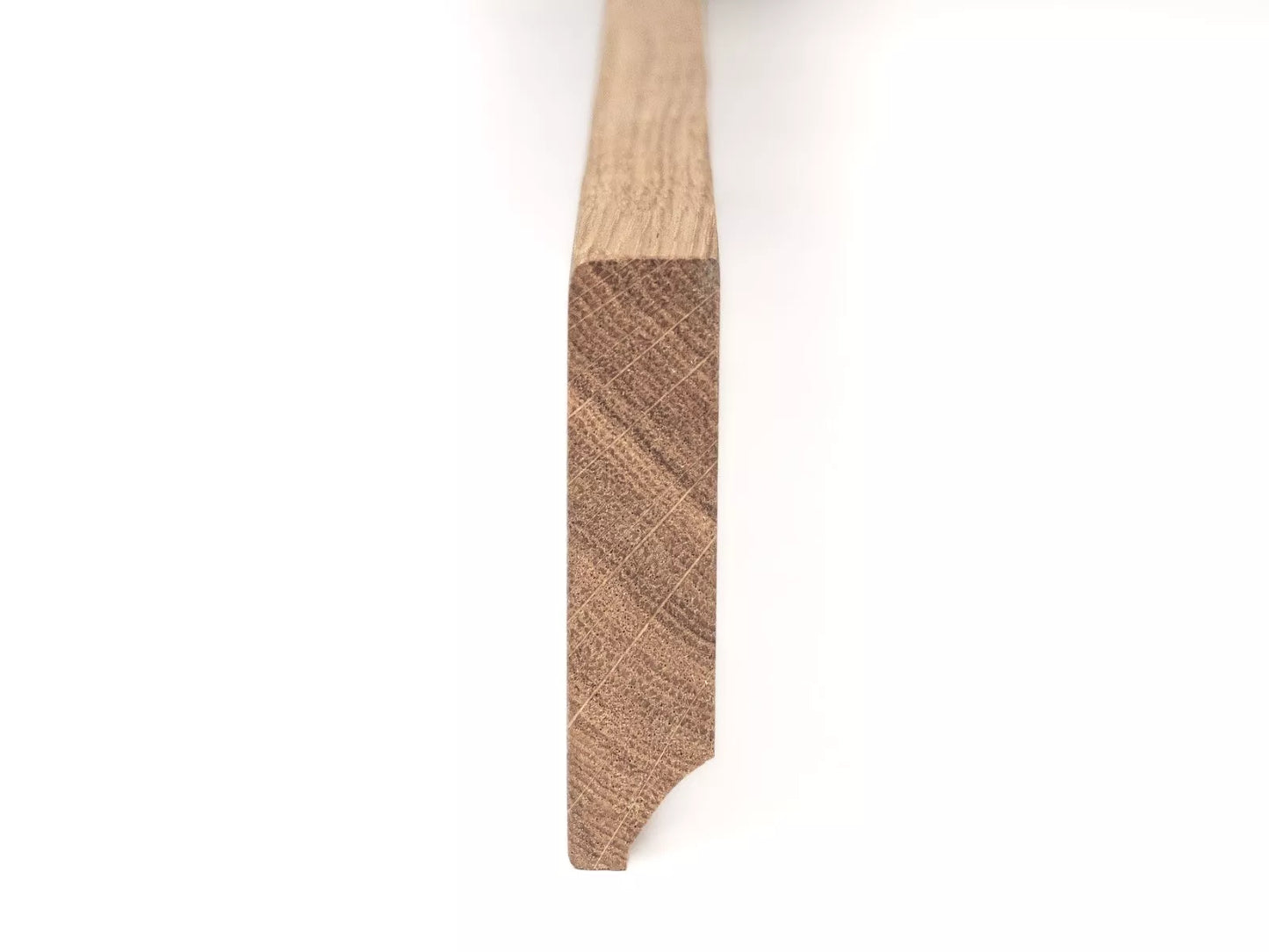 Plinthe massive Chêne rustique, 18x70x2000mm avec rayon, non fini, rempli, brossé
