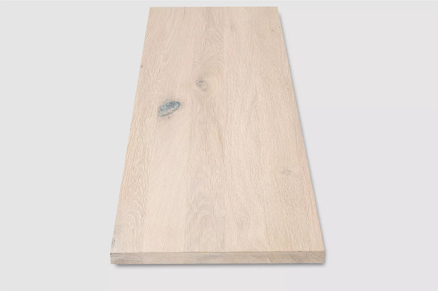 Tablette Marche d'escalier Contremarche Appui de fenêtre Chêne rustique, lamelles entières, 16 mm, huilé blanc crayeux
