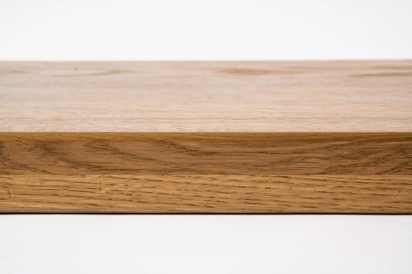Stair tread Windowsill with overhang Oak A/B, full stave lamellas, 16 mm, Bronze oil