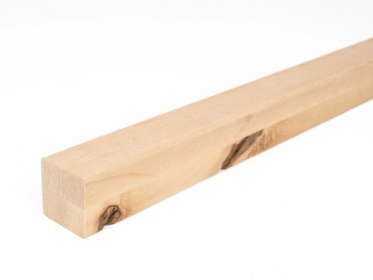 Glulam birch beam Rustic 50x50 mm Hard wax oil Natural white, square timber, solid wood