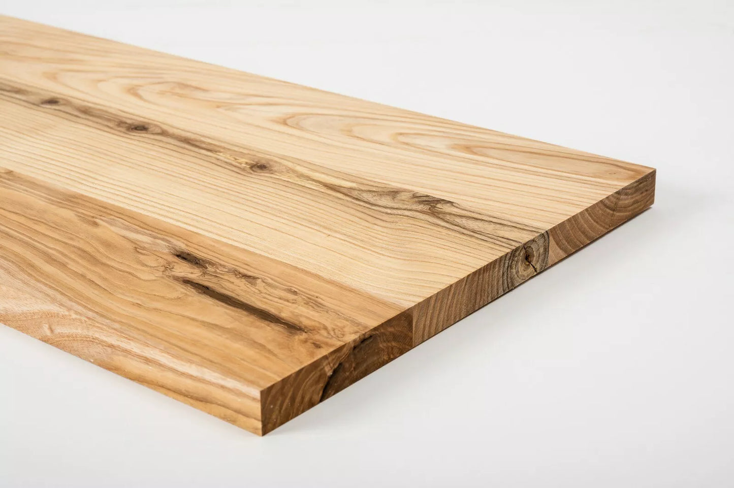 Shelf Stair tread Riser Windowsill Ash Rustic, full stave lamellas, 20 mm, Hard wax oil Natural (colourless)
