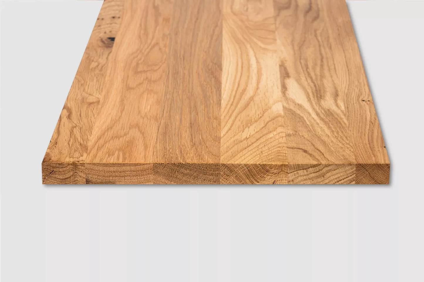Tablette Marche d'escalier Contremarche Appui de fenêtre Chêne rustique, lamelles entières, 16 mm, laqué mat