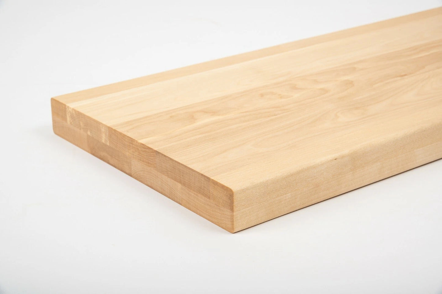 Shelf Stair tread Riser Windowsill Birch A/B, full stave lamellas, 40 mm, 2-layer, Hard wax oil natur (colourless)