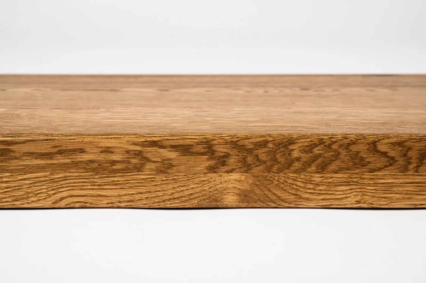Marche d'escalier Appui de fenêtre avec surplomb Chêne rustique, lamelles entières, 16 mm, Huilé Antique