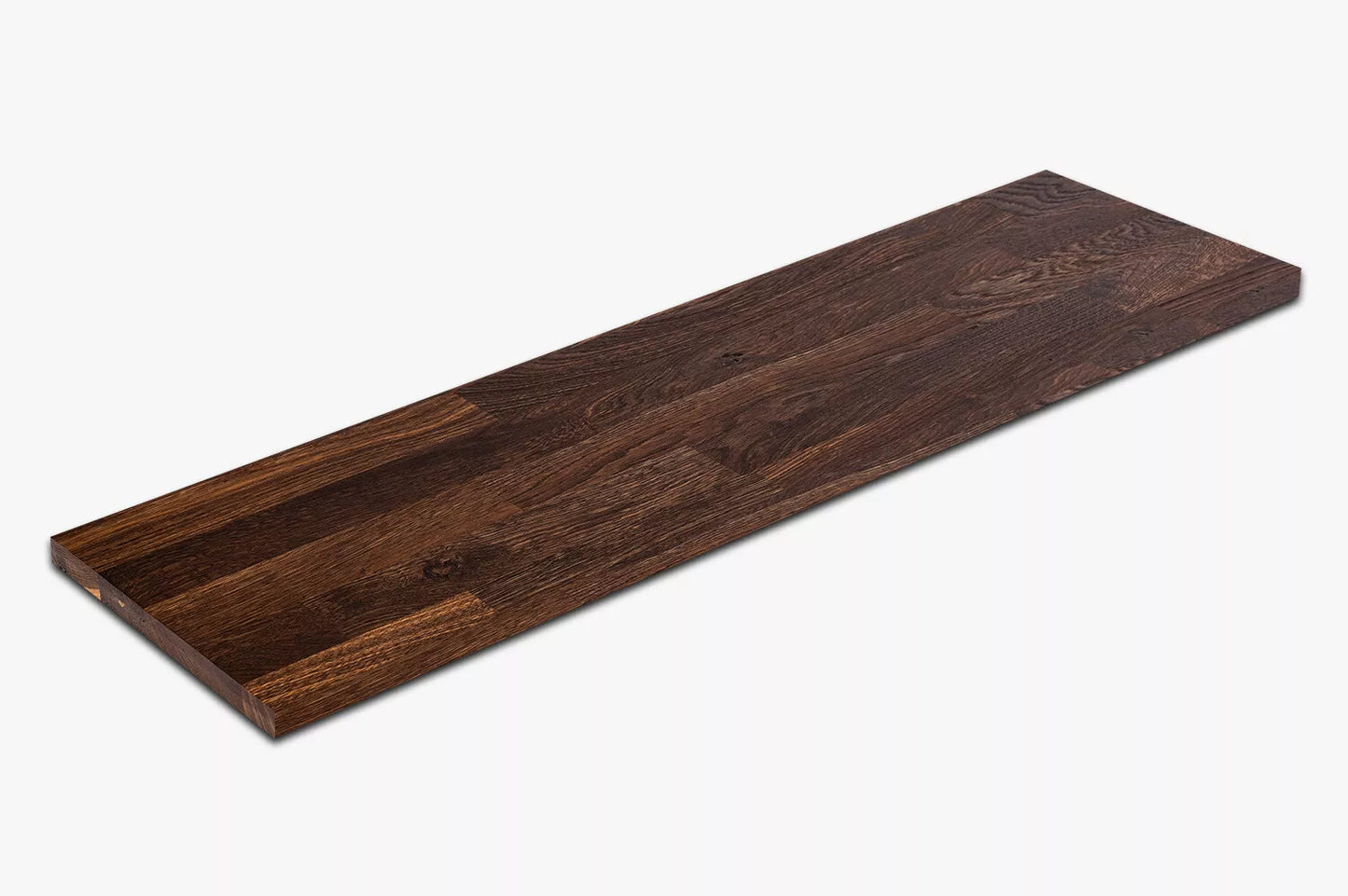 Shelf Stair tread Riser Windowsill Smoked Oak Rustic, finger jointed lamellas, 20 mm, Matte lacquered