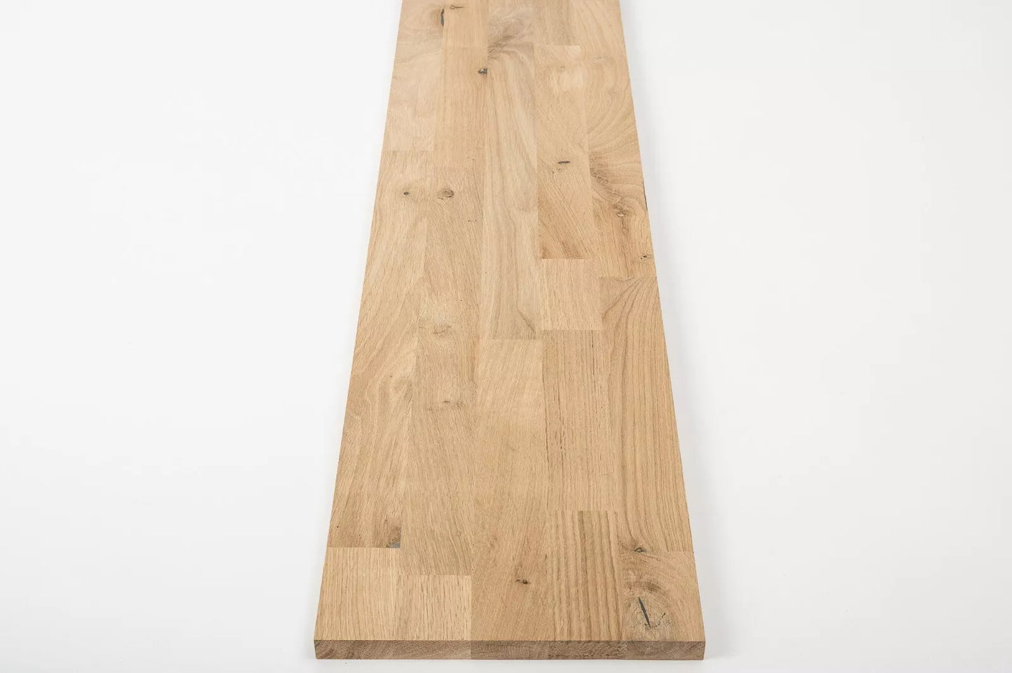 Panneau massif contrecollé DIY Chêne rustique, lamelles aboutées à largeur fixe, 20 mm