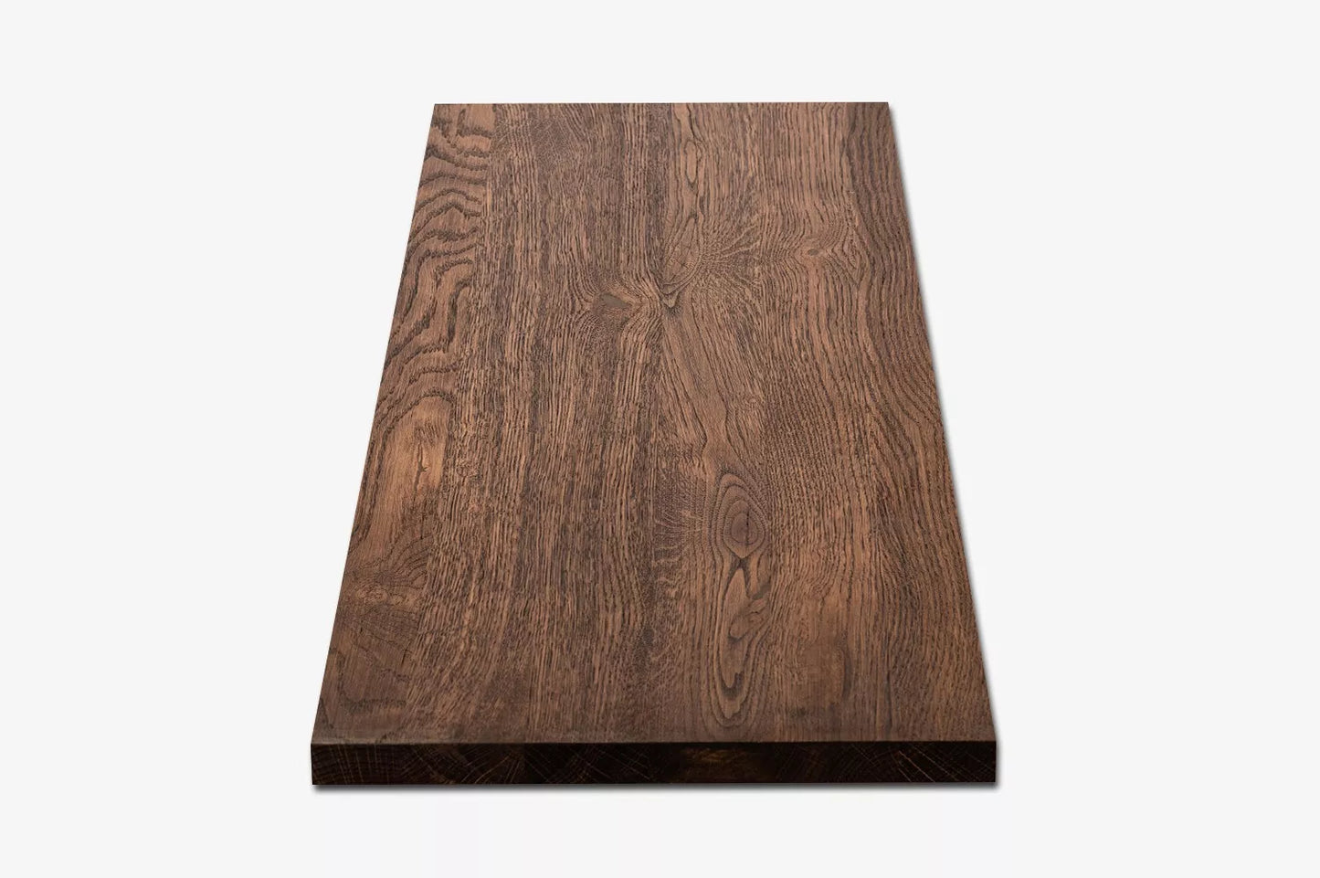 Tablette Marche d'escalier Contremarche Appui de fenêtre Chêne rustique, lamelles entières, 16 mm, Huilé Noyer