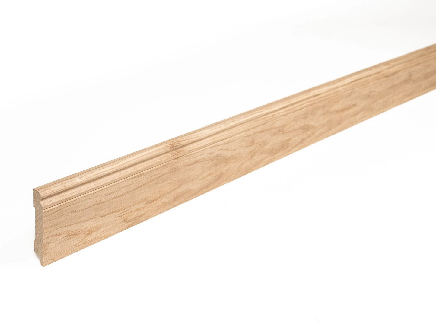 Solid Skirting Board Oak A/B 20x110mm Hard wax oil Natural white 1,5-2,5m Hamburg Profile