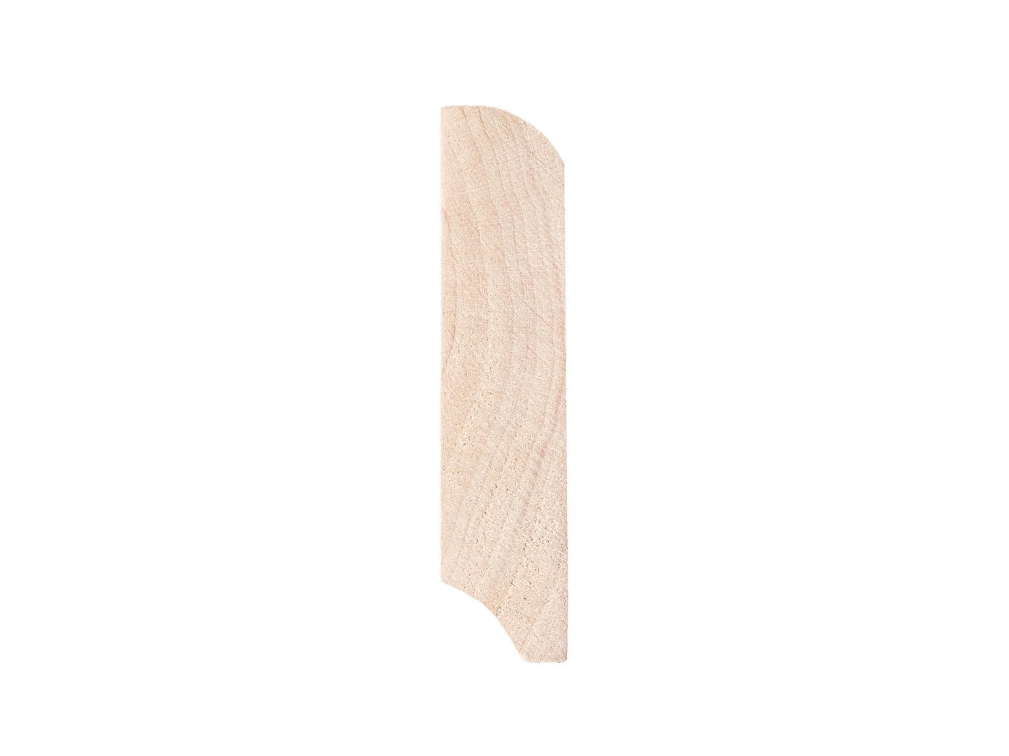 Solid Skirting Board Birch Rustic 24x100mm Hard wax oil Natural white 2000 mm with radius 5mm without filling