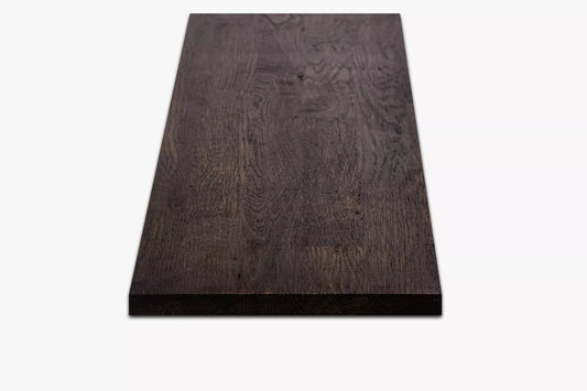 Shelf Stair tread Riser Windowsill Oak Rustic, finger jointed lamellas, 20 mm, Black oil