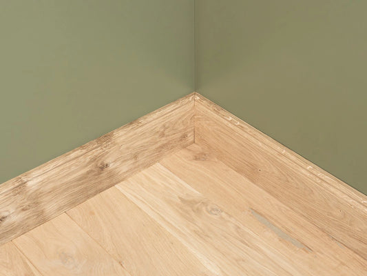 Solid Skirting Board Oak Rustic 20x110mm Hard wax oil Natural white 1,5-2,5m Hamburg Profile