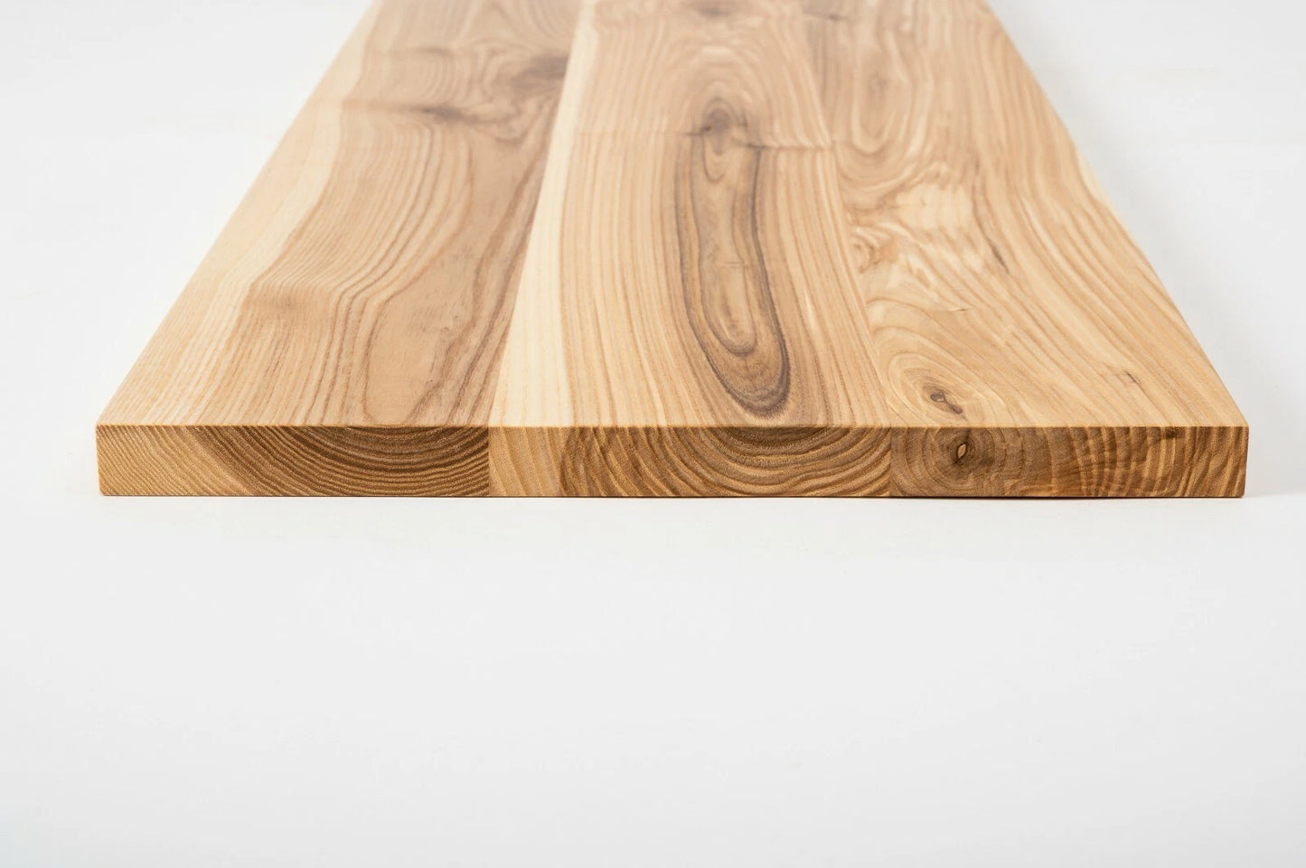 Shelf Stair tread Riser Windowsill Ash Rustic, full stave lamellas, 20 mm, Matte lacquered