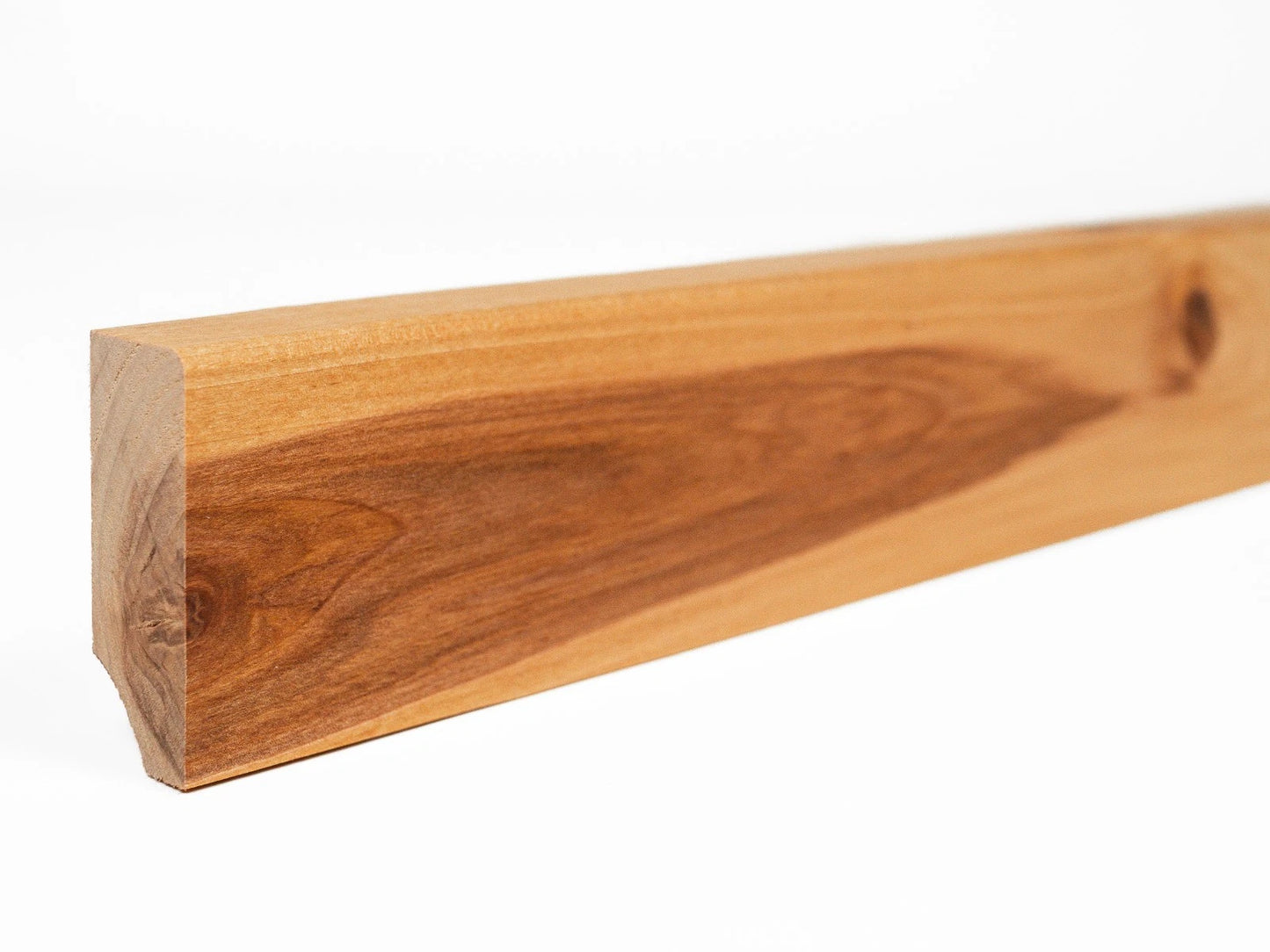 Solid Skirting Board Birch Rustic 24x60mm Natural oil 2000 mm with radius 5mm without filling