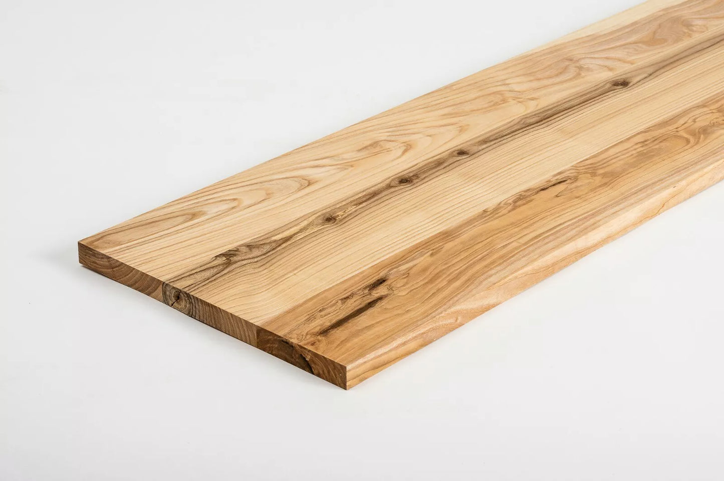 Shelf Stair tread Riser Windowsill Ash Rustic, full stave lamellas, 20 mm, Hard wax oil Natural (colourless)